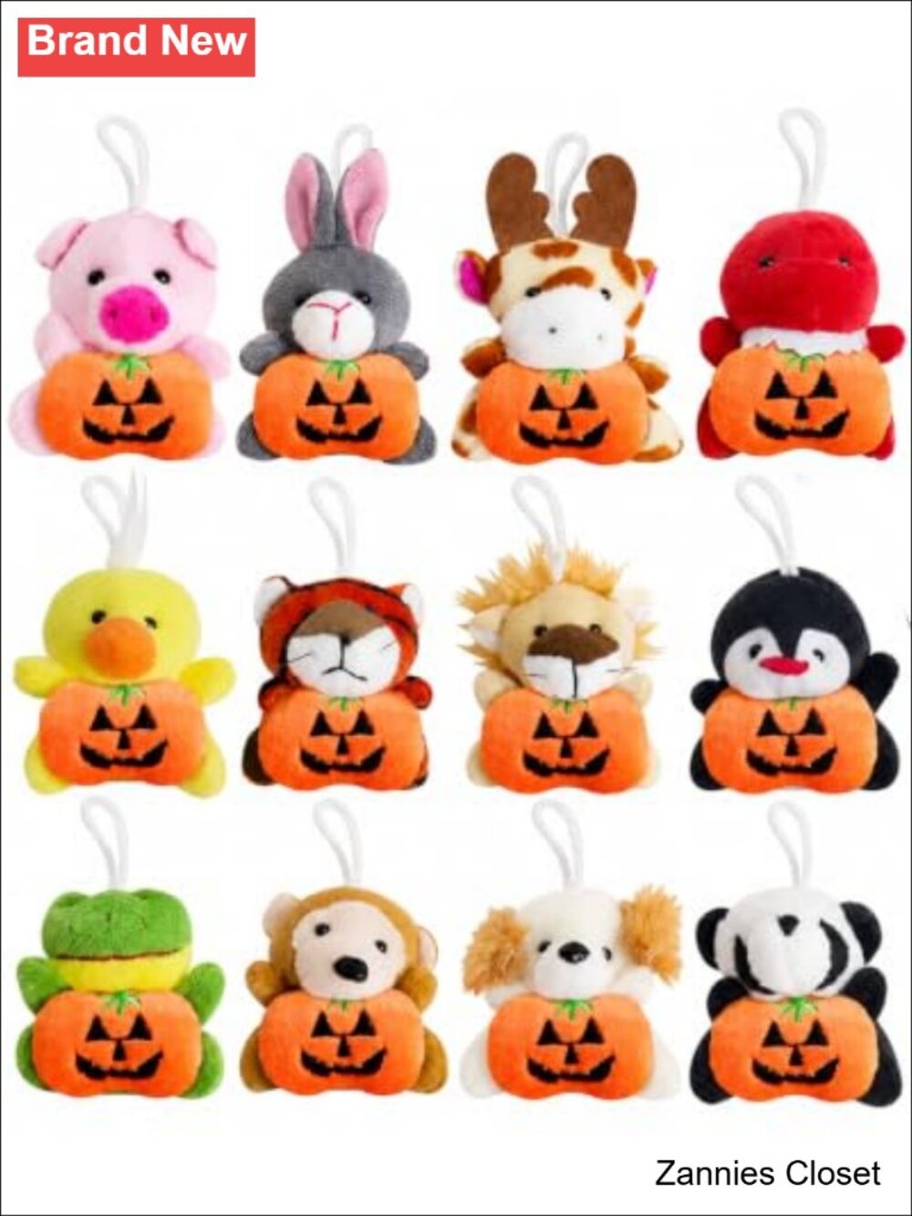 👻 12 Pack Mini Halloween Plush Toys Stuffed Animal Party Favors